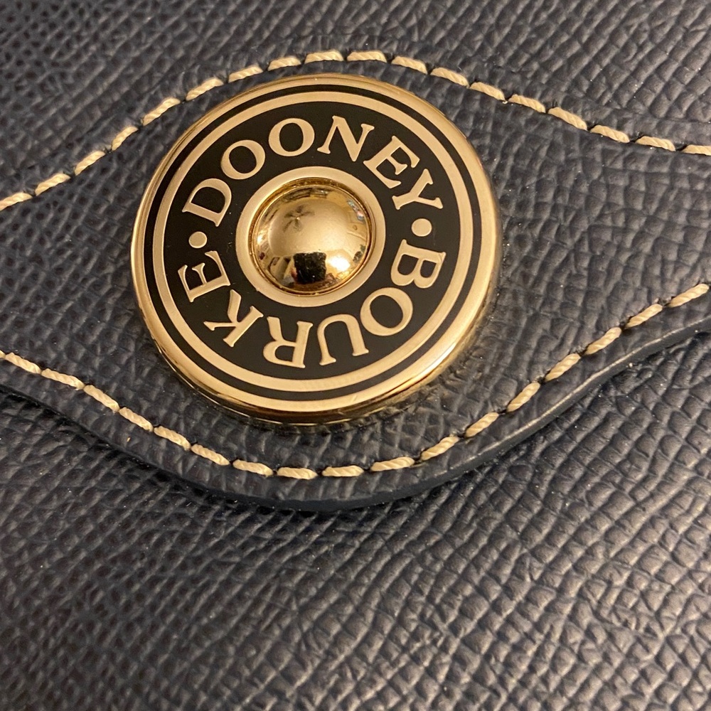 Dooney & Bourke Navy Leather Tote Bag - Picture 8 of 8